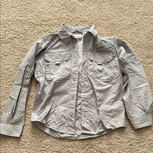 Columbia Light Gray Button-Up Shirt